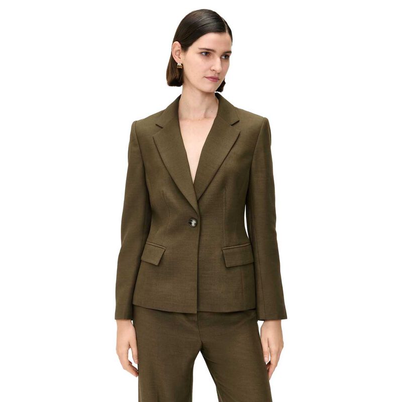 Veronika Maine Stripe Twill Hourglass Blazer image number 0